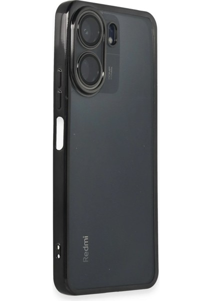 Xiaomi Redmi 13C Kılıf Razer Lensli Silikon - Siyah Bstmy