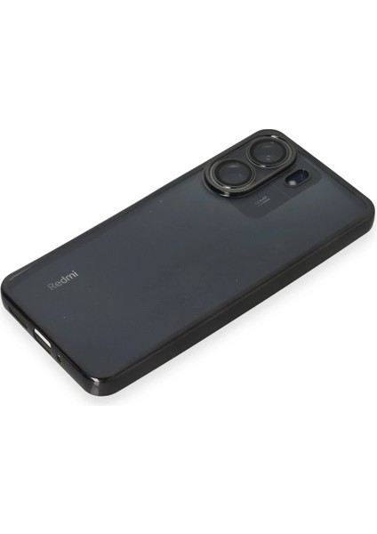 Xiaomi Redmi 13C Kılıf Razer Lensli Silikon - Siyah Bstmy