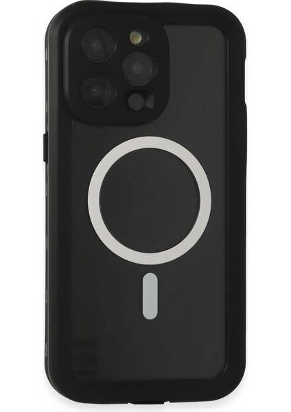 Iphone 15 Pro Kılıf Red Pepper Magneticsafe Su Geçirmez Kılıf - Siyah-Gri Bstmy