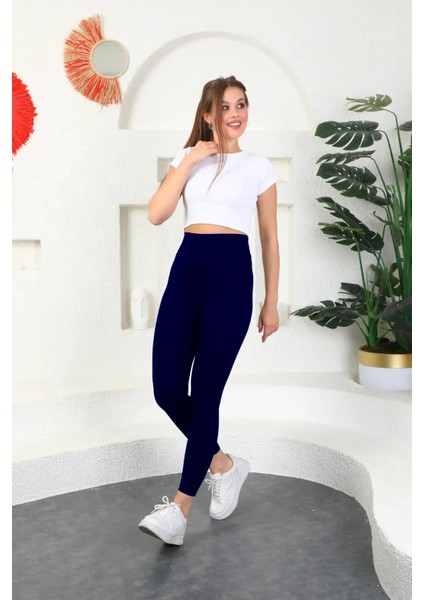 Toparlayıcı Etkili Yüksek Bel - Bilek Hizasında Tayt