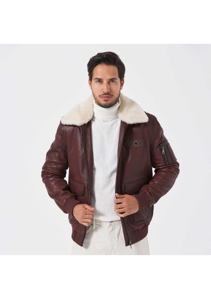 Kahve Deri-Kürk Erkek Deri Mont - E23KDM310496-R4W fiyatları