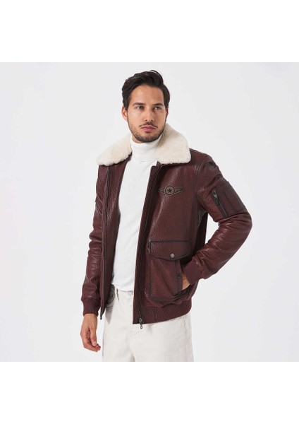 Kahve Deri-Kürk Erkek Deri Mont - E23KDM310496-R4W fırsatları