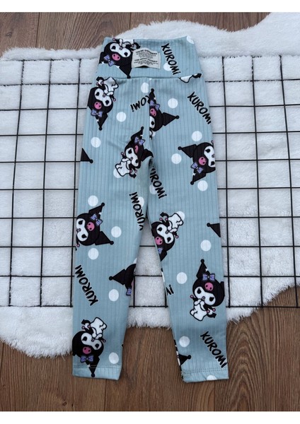 Kuromi Baskılı Kışlık Şardonlu Çocuk Tayt