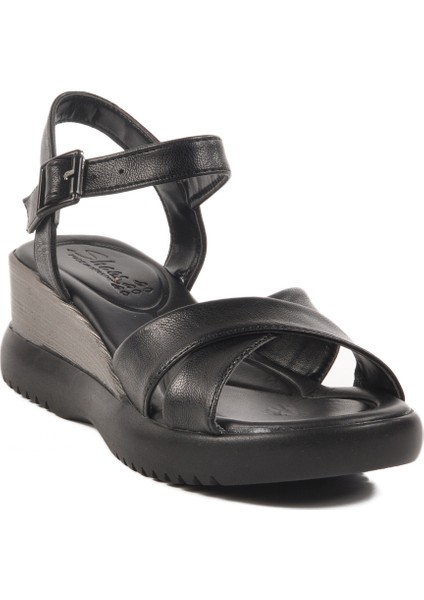 Siyah Cırtlı Topuklu Kadın Sandalet T-002 Z modelleri