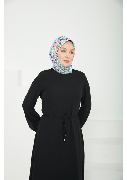 Etek Ucu Tül Desenli Fermuarlı ELBISE-SİYAH-25YT924 fırsatları