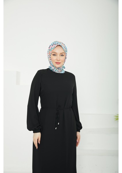 Etek Ucu Tül Desenli Fermuarlı ELBISE-SİYAH-25YT924 indirimleri