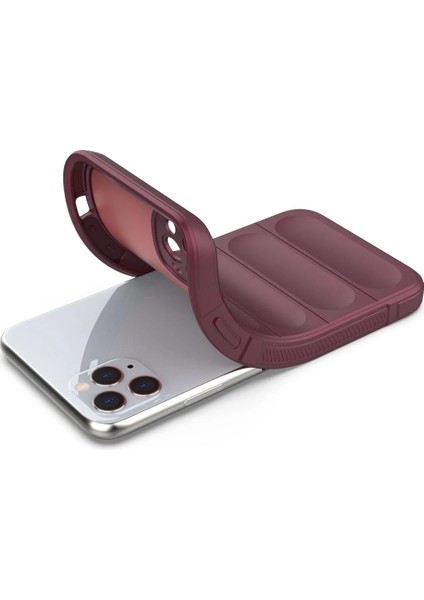 Iphone 11 Pro Max Kılıf Optimum Silikon - Bordo Bstmy