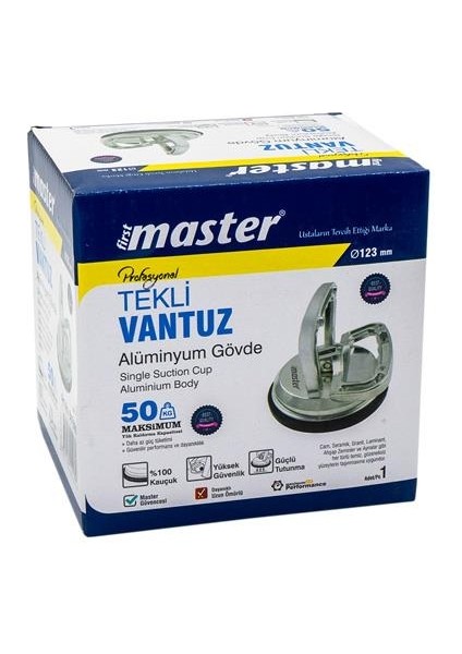 507605 Alüminyum Gövde Tekli Cam Vantuzu