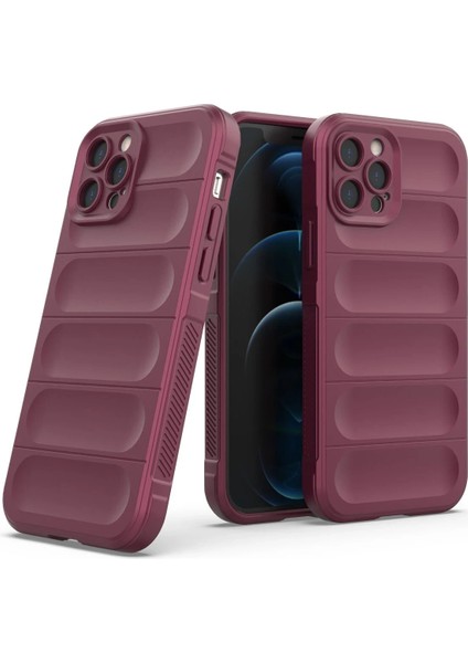 Iphone 12 Pro Kılıf Optimum Silikon - Bordo Bstmy