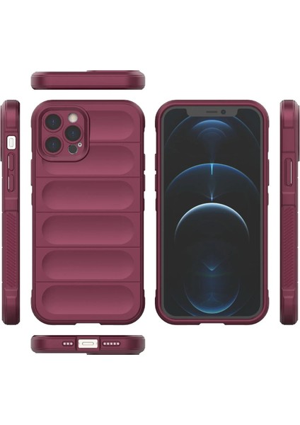 Iphone 12 Pro Kılıf Optimum Silikon - Bordo Bstmy