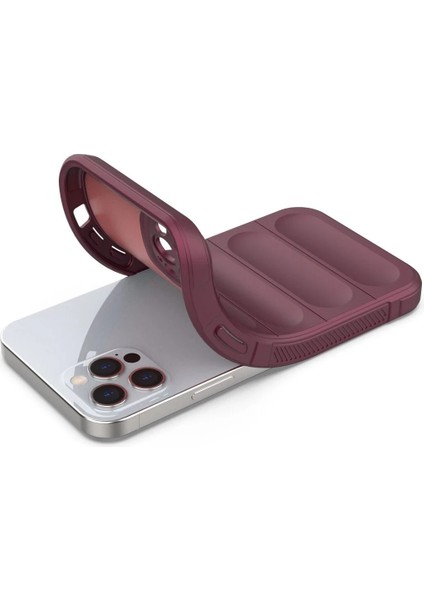 Iphone 12 Pro Kılıf Optimum Silikon - Bordo Bstmy