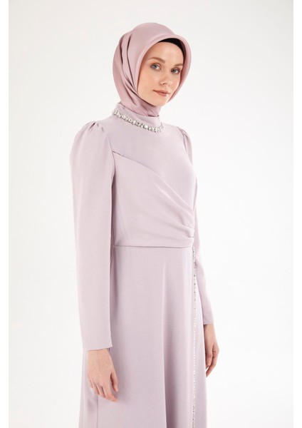 Taş Desenli Elbise-Lila 25YT912 modelleri