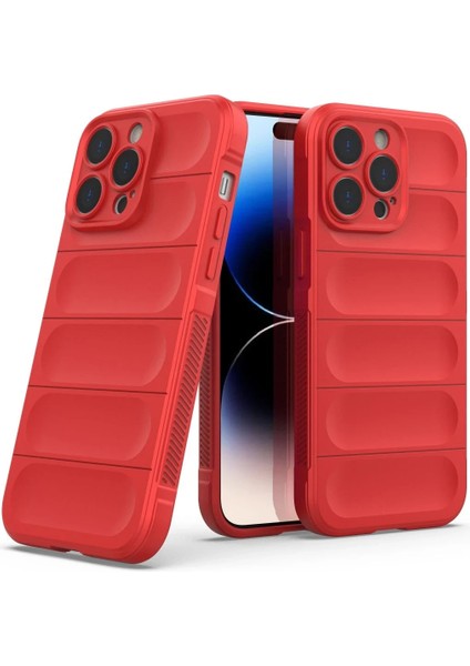 Iphone 13 Pro Kılıf Optimum Silikon - Kırmızı Bstmy