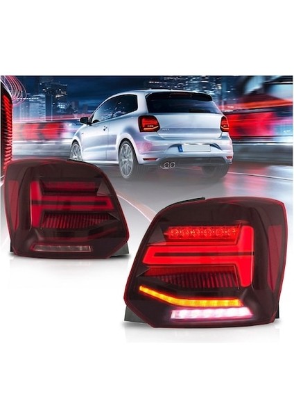 Vw Polo 6r/6c ile Uyumlu Q2 Dızayn Stop Kırmızı 2009-2017