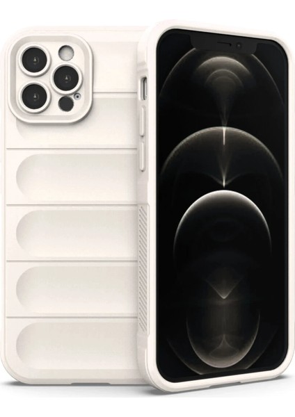 Iphone 12 Pro Max Kılıf Optimum Silikon - Krem Bstmy