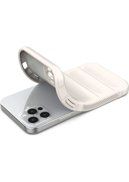 Iphone 12 Pro Max Kılıf Optimum Silikon - Krem Bstmy
