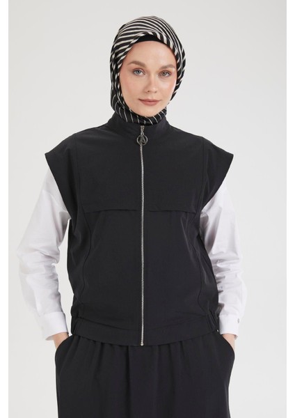 Sıfır Kol Yelekli ve Etekli Ikili Takım-Siyah 25YT613 indirimleri