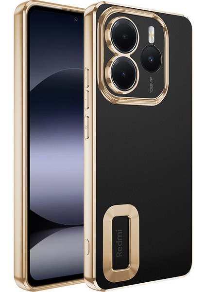 Redmi Note 14 5g Kılıf Kamera Korumalı Logo Gösteren Frm Omega Kapak - Gold