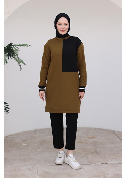 Kolları Ribanalı Tunik-Yeşil 24KT478