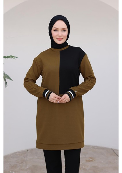 Kolları Ribanalı Tunik-Yeşil 24KT478