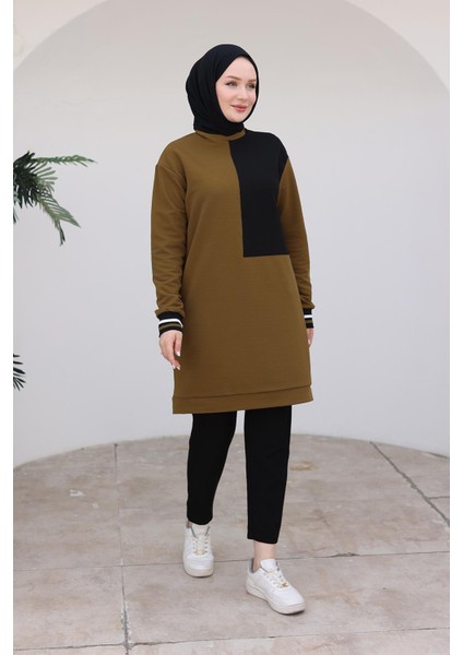 Kolları Ribanalı Tunik-Yeşil 24KT478