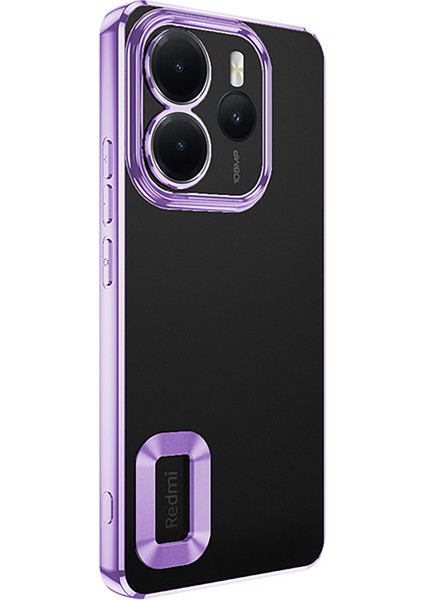 Redmi Note 14 4g Kılıf Kamera Korumalı Logo Gösteren Frm Omega Kapak - Siyah