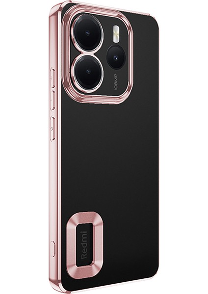 Redmi Note 14 4g Kılıf Kamera Korumalı Logo Gösteren Frm Omega Kapak - Siyah