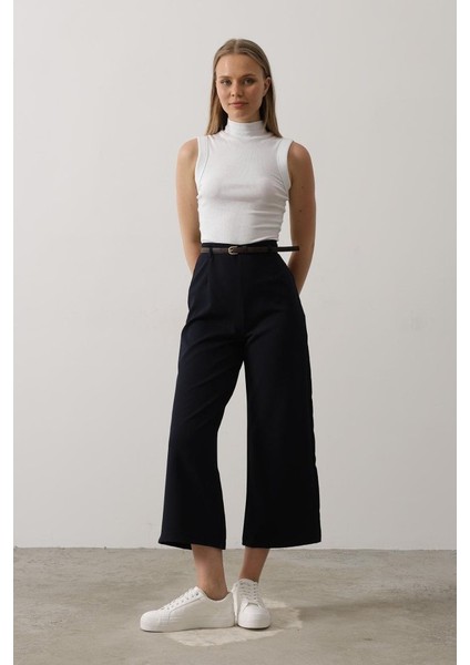 Kemer Pens Detaylı Pantolon - Lacivert