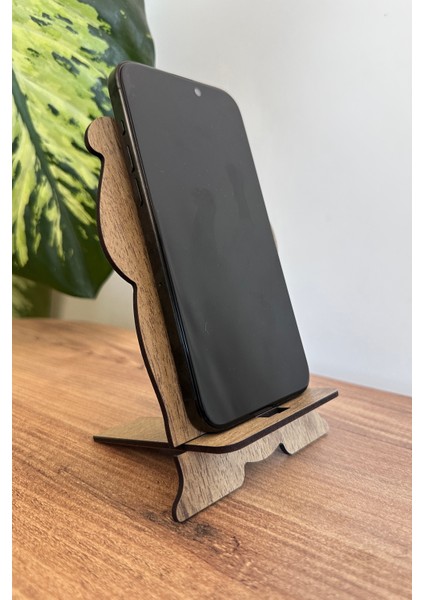 Ahşap Ayı Telefon ve Tablet Tutucu - Stand Telefon Tutacağı Masa Üstü Sabitleyici fırsatları