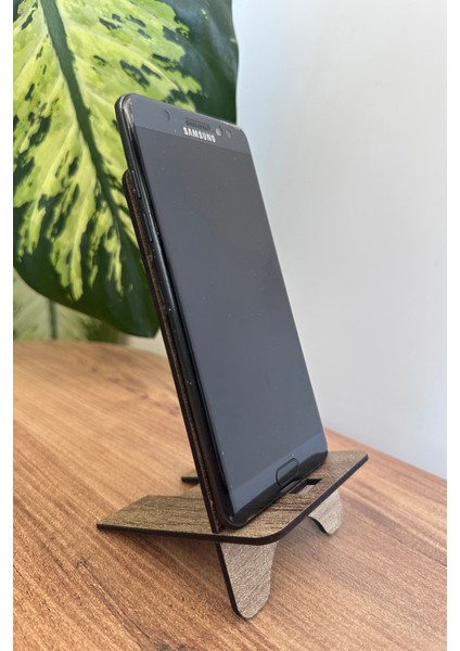 Ahşap Tablet ve Telefon Tutucu - Masa Üstü Sabitleyici Telefon Tutacağı