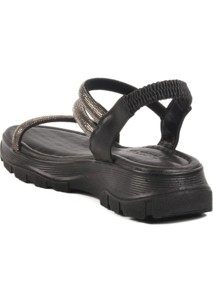 Siyah Taşlı Kadın Sandalet T-005 Z fırsatları