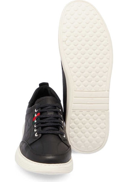 Siyah Hakiki Deri Erkek Sneaker - E24I1AY56813-A23 fırsatları
