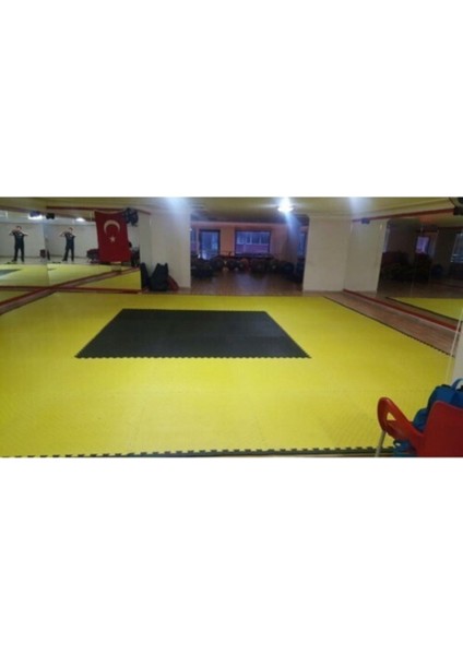 9 Adet Sarı Tatami Minderi 13 mm 1 Metre Yer Minderi Spor Salonu Minderi Yapboz Minder
