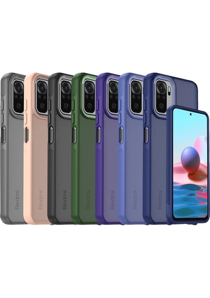 Xiaomi Redmi Note 10 Kılıf Elegant Kapak - Pudra Bstmy