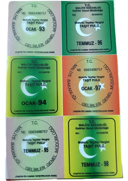 Türk Bayrağı Gümrük Pulu Oto Sticker Içerden Yapıkanlı Model