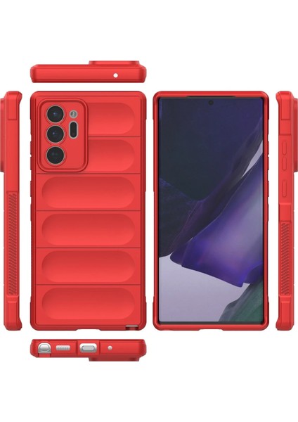 Samsung Galaxy Note 20 Ultra Kılıf Optimum Silikon - Kırmızı Bstmy