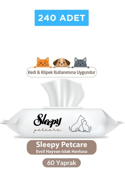 Çiş Pedi Petcare 120 Adet Kedi ve Köpek Islak Havlusu 240 Adet - Petcare Bakım modelleri