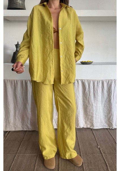 Gömlek-Pantolon Takım Cupra Kumaş - Yağ Yeşili modelleri