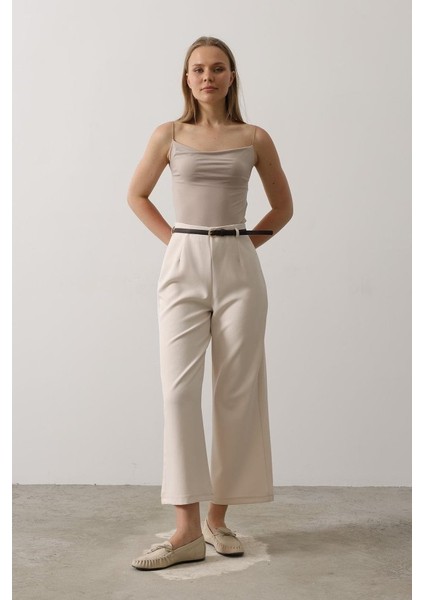 Kemer Pens Detaylı Pantolon - Bej fiyatları