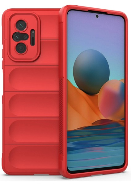 Xiaomi Redmi Note 10 Pro Kılıf Optimum Silikon - Kırmızı Bstmy
