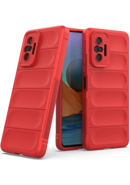 Xiaomi Redmi Note 10 Pro Kılıf Optimum Silikon - Kırmızı Bstmy