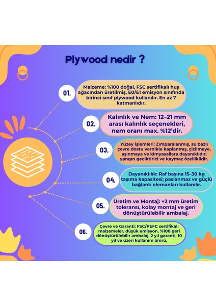 Helle Yuvarlak Tekli Huş Ağacı Plywood Sehpa – Doğal Ahşap, Modern Tasarım Yan Sehpa