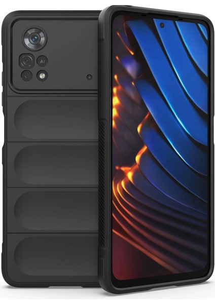 Xiaomi Poco X4 Pro 5g Kılıf Optimum Silikon - Siyah Bstmy