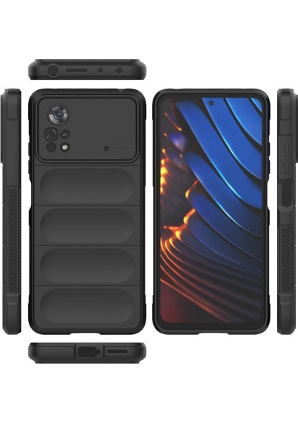 Xiaomi Poco X4 Pro 5g Kılıf Optimum Silikon - Siyah Bstmy