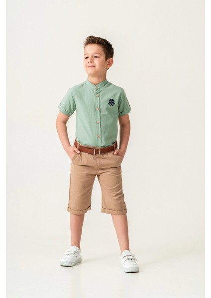 Hakim Yaka Şortlu Erkek Çocuk Takım 2544 modelleri