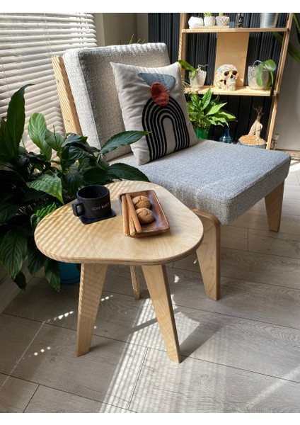 Dina Huş Ağacı Üçgen Tekli Plywood Sehpa – İskandinav tasarım, Doğal Ahşap, Modern Tasarım Yan Sehpa fiyatları