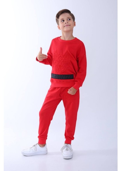 Kurt Kabartmalı 2 Iplik Erkek Eşofman Takımı