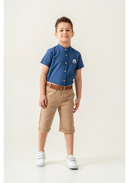 Hakim Yaka Şortlu Erkek Çocuk Takım 2544 modelleri