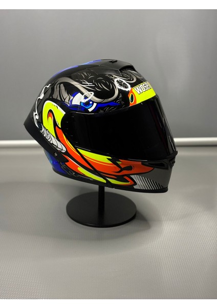 WS-202 Güneş Vizörlü Çene Açılır Kask B1 (Siyah Vizör)
