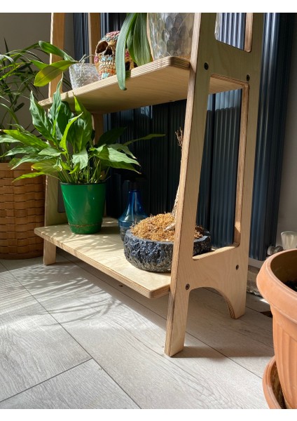 Raul Huş Ağacı, iskandinav tasarım, Plywood Çok Amaçlı Duvar Rafı Kitaplık Çiçeklik Salon Banyo Çalışma Odası 4 Raflı fiyatları